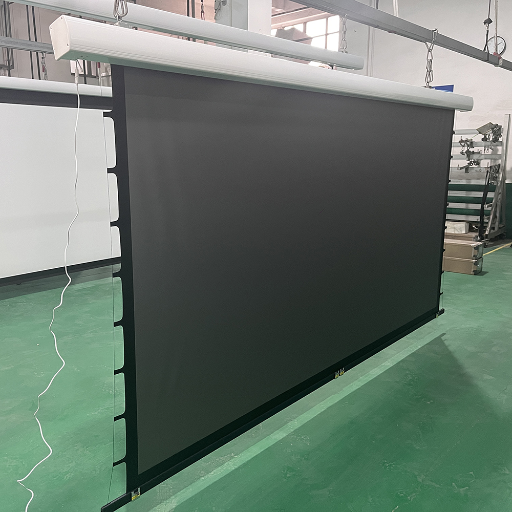 Rechargable Motorized Projector Screen with Aluminum Alloy Housing